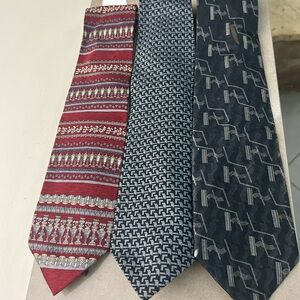 Stylish Men's Tie Collection - Red, Blue, and Black